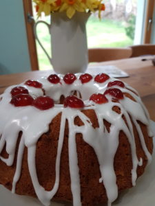 Enjoy your Cherry and Almond Bundt Cake