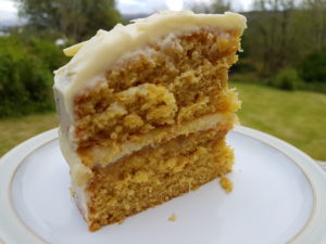 Slice of Orange and Lemon Layer Cake