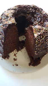 Chocolate and Raspberry Bundt Cake